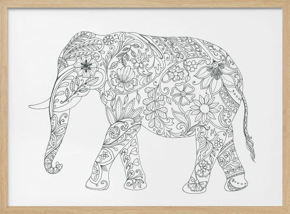 Floral Elephant | Poster