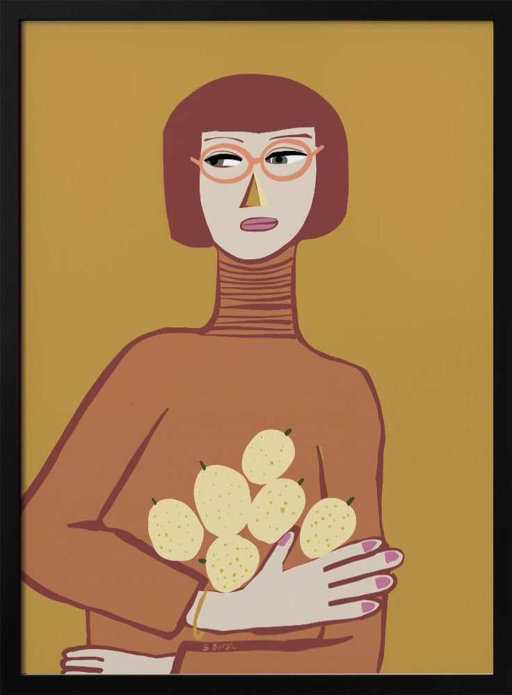Lady with lemons | Poster