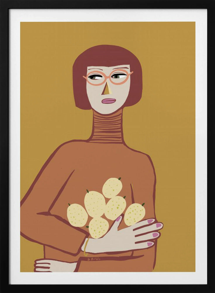 Lady with lemons | Poster