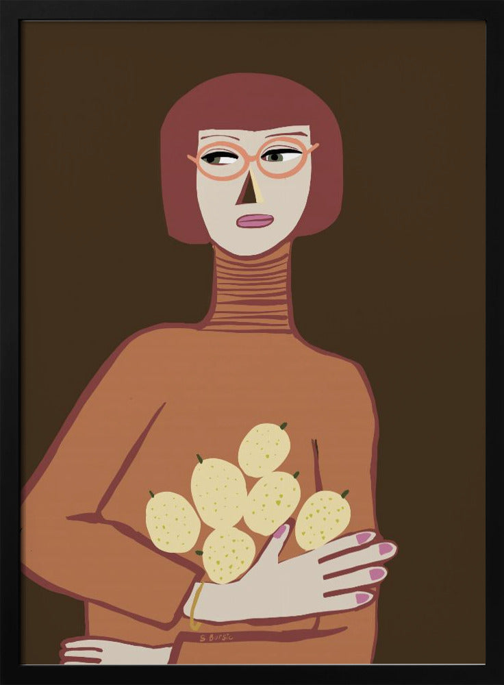 Lady with lemons | Poster