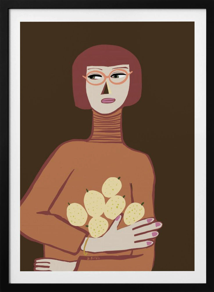 Lady with lemons | Poster