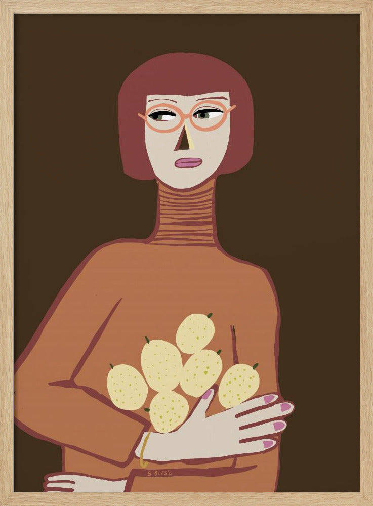 Lady with lemons | Poster