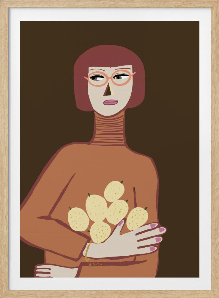 Lady with lemons | Poster