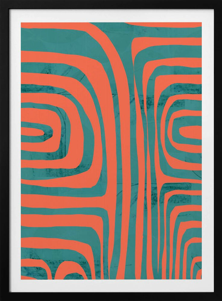 Turquoise &amp; Coral Abstraction 2 | Poster