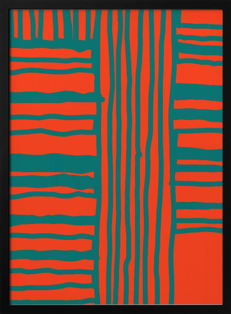 Turquoise &amp; Coral Abstraction 4 | Poster
