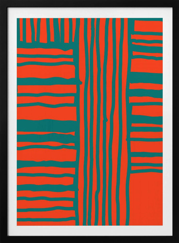 Turquoise &amp; Coral Abstraction 4 | Poster