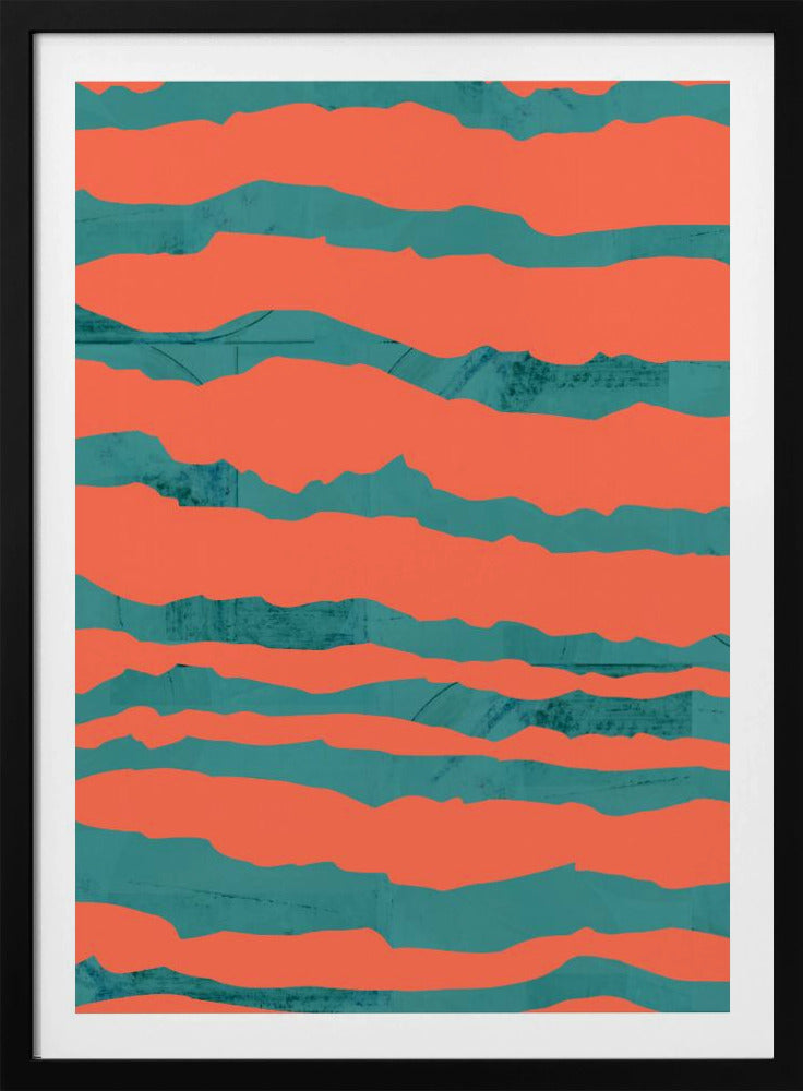 Turquoise &amp; Coral Abstraction 3 | Poster