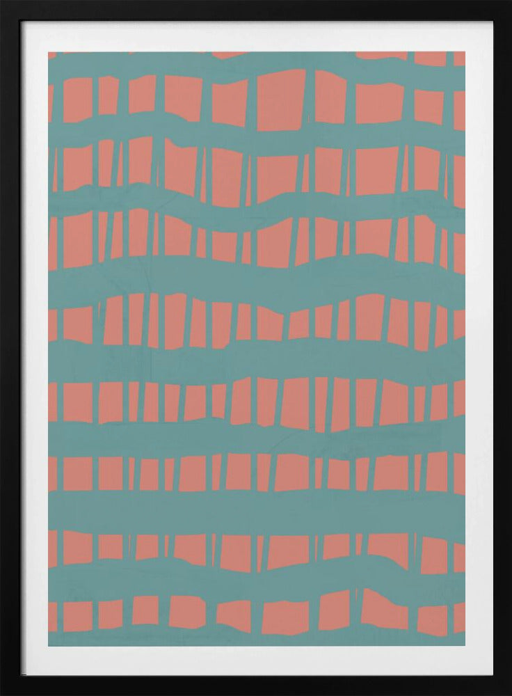 Turquoise &amp; Coral Abstraction 5 | Poster