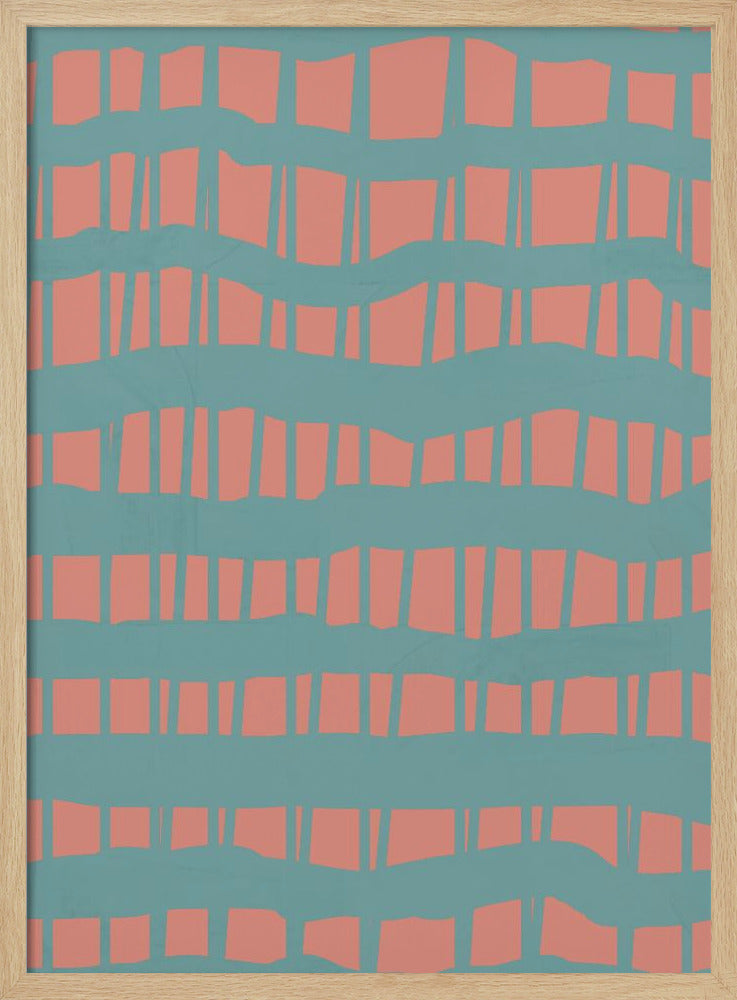 Turquoise &amp; Coral Abstraction 5 | Poster