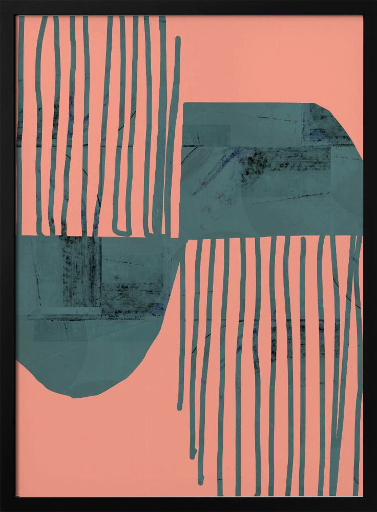 Turquoise &amp; Coral Abstraction 6 | Poster