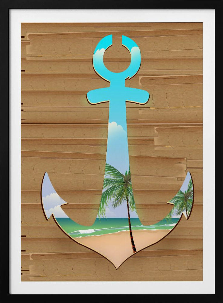 Anchor On The Beach | Poster