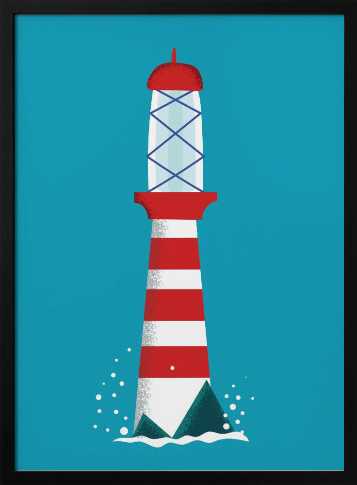 Striped Lighthouse | Poster