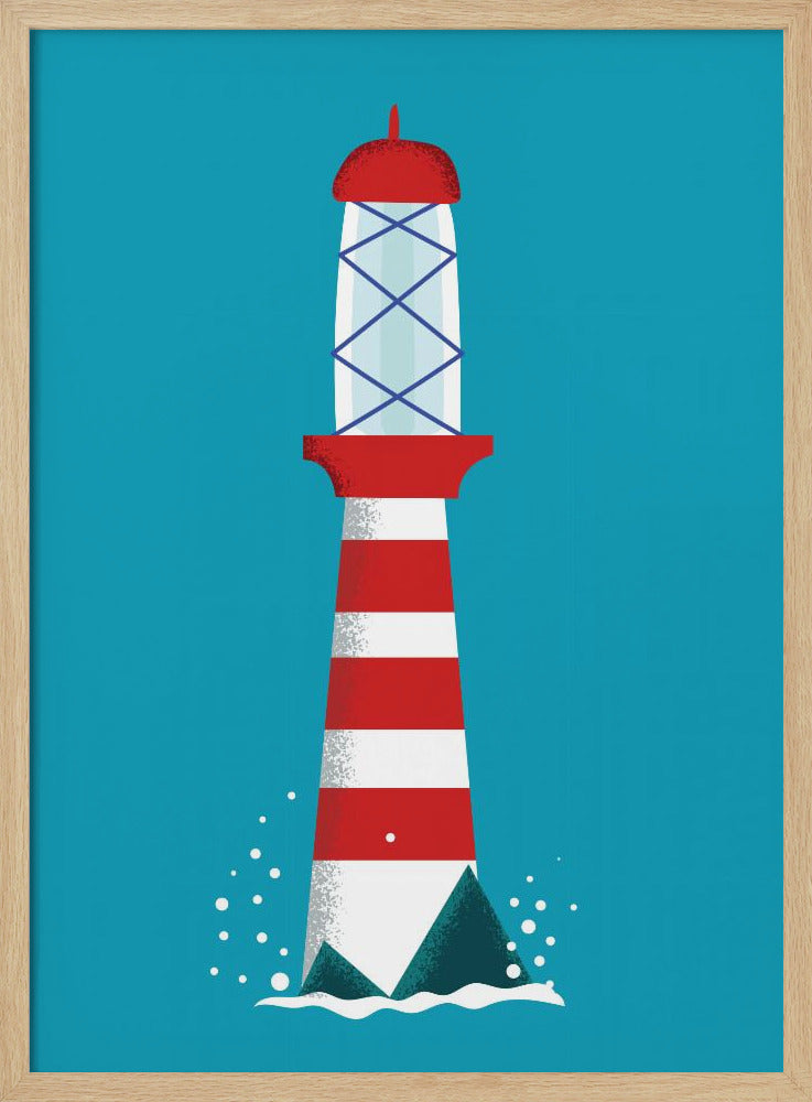 Striped Lighthouse | Poster