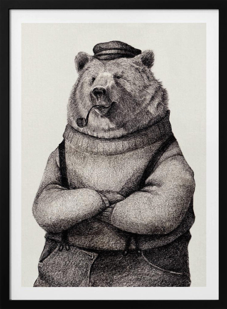 Bear In Vintage Attire | Poster