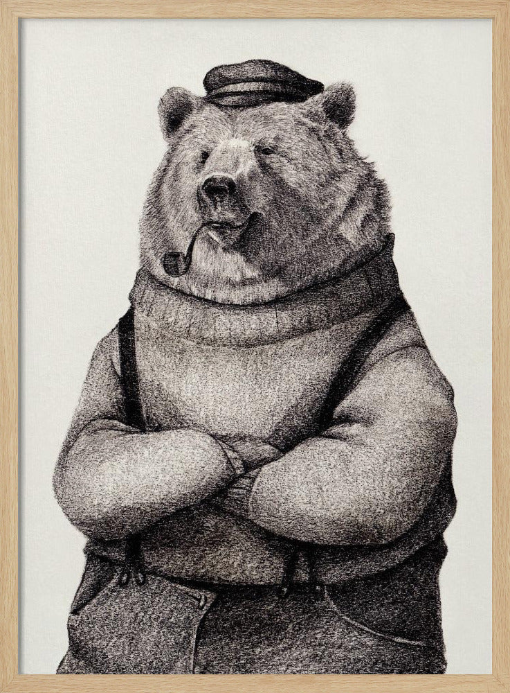Bear In Vintage Attire | Poster