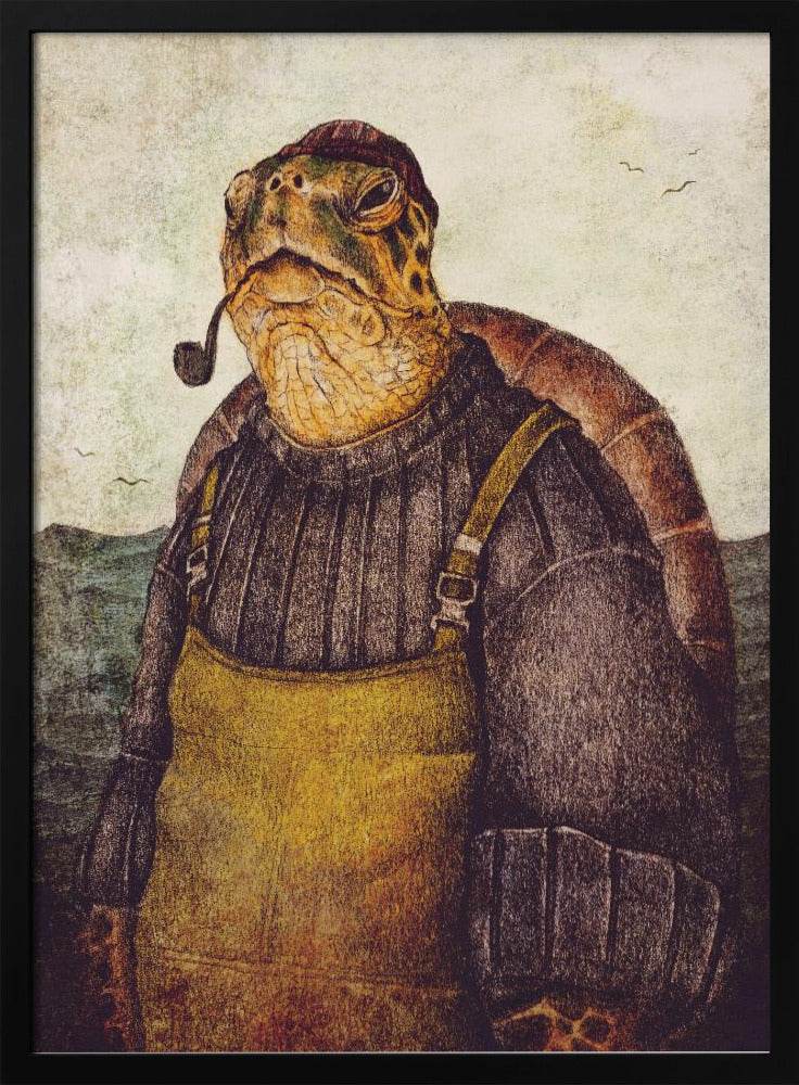 Vintage Stylish Turtle | Poster