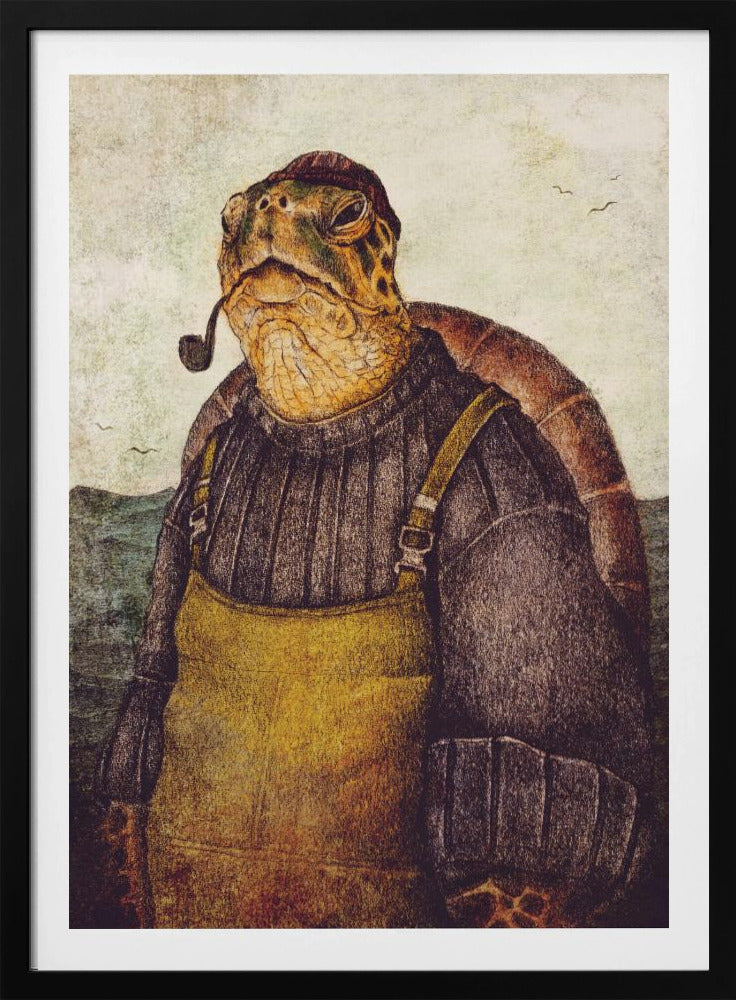 Vintage Stylish Turtle | Poster