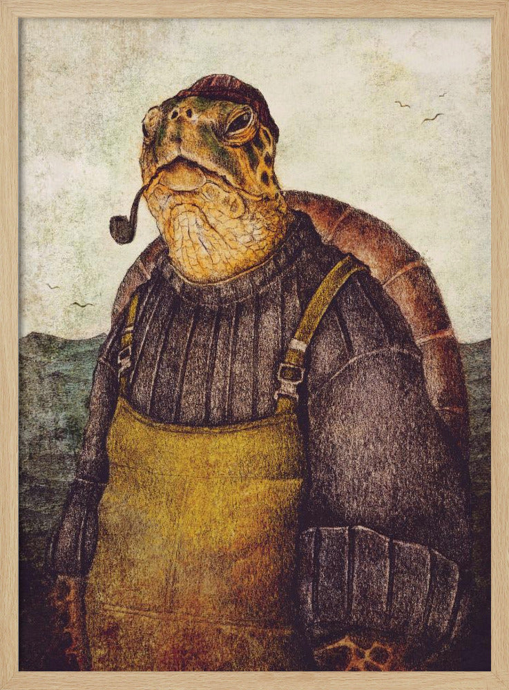 Vintage Stylish Turtle | Poster