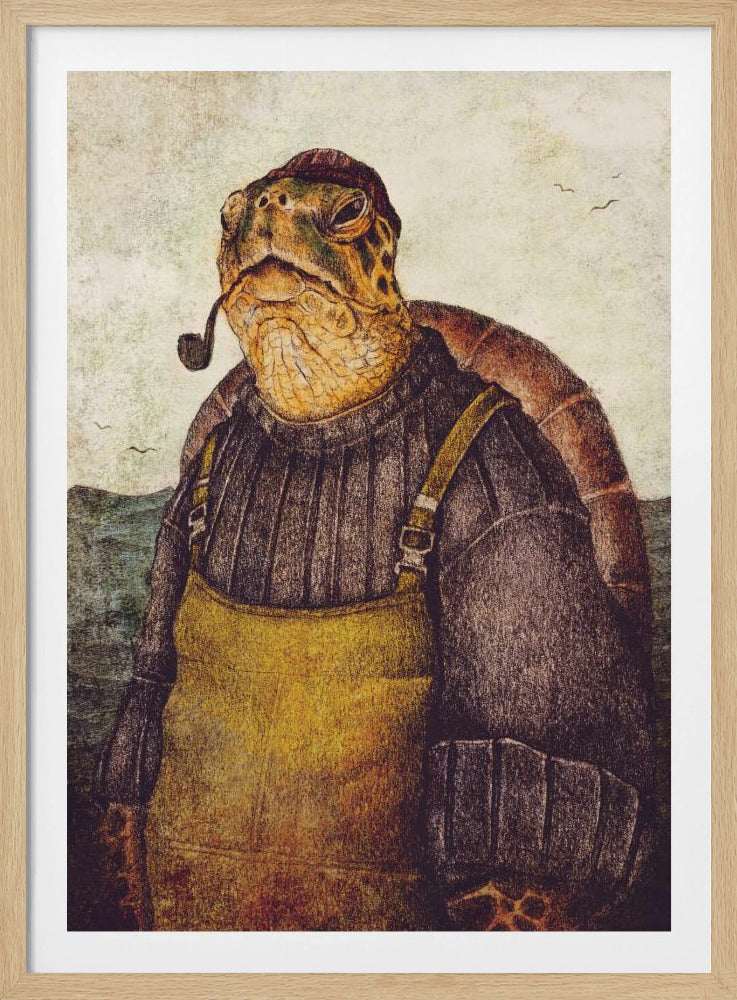 Vintage Stylish Turtle | Poster
