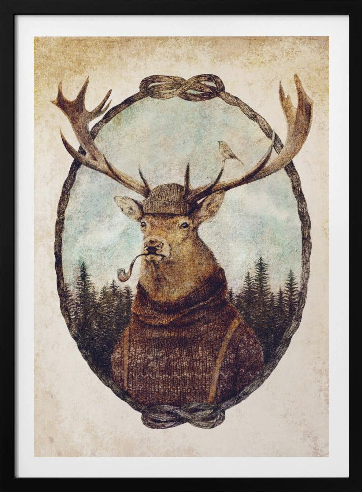 Deer Dressed In Cozy Attire | Poster