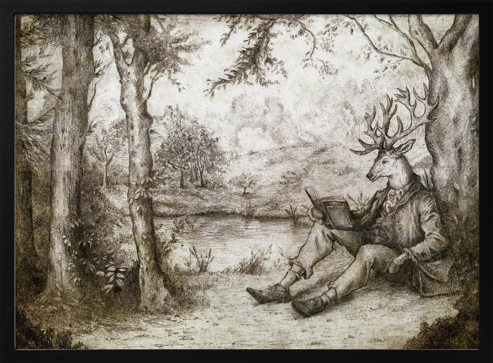 READING UNDER A TREE | Poster