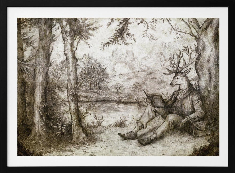 READING UNDER A TREE | Poster