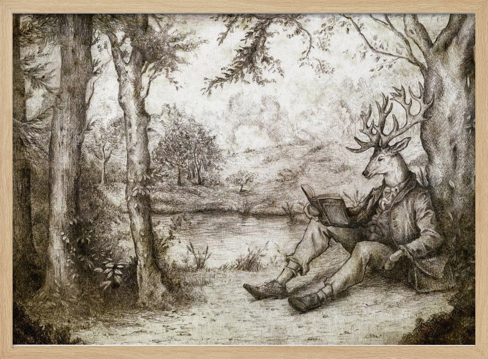 READING UNDER A TREE | Poster