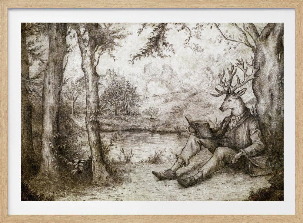 READING UNDER A TREE | Poster