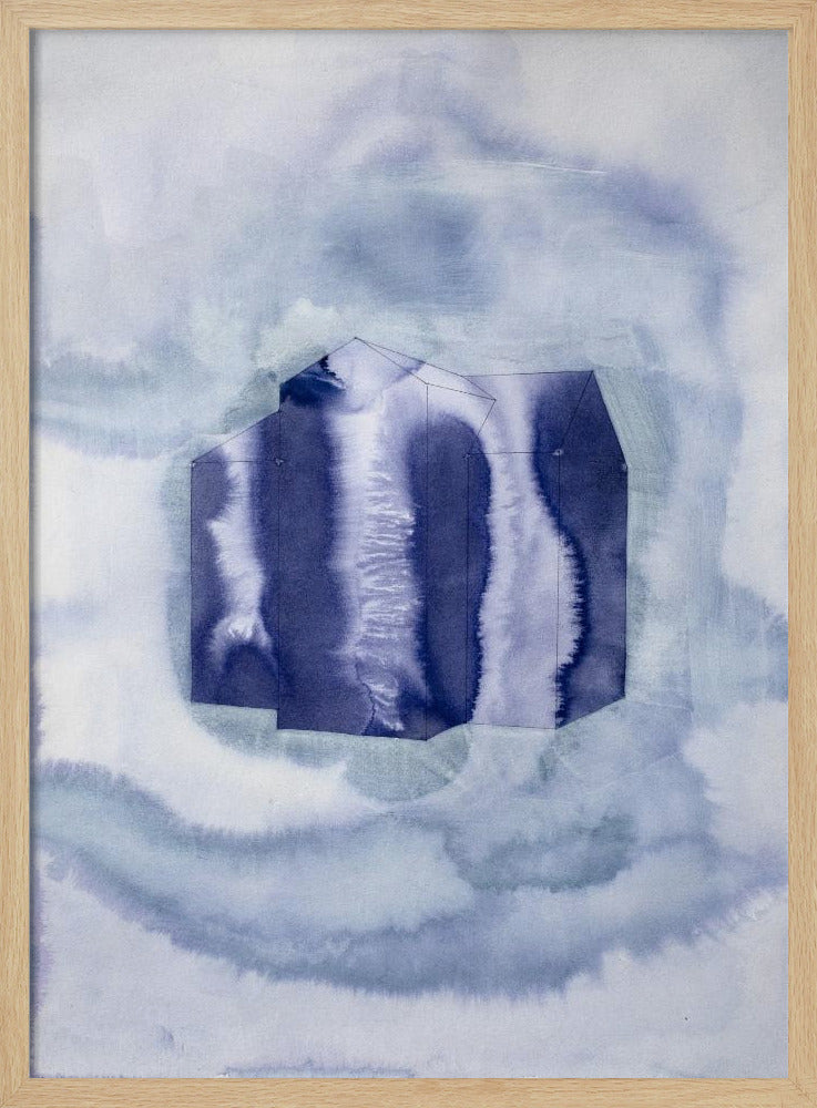 Blue and Purple Organic shapes | Poster