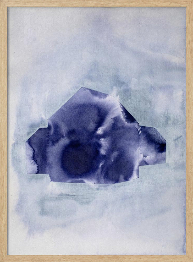 Geometric Shape in Deep Indigo | Poster