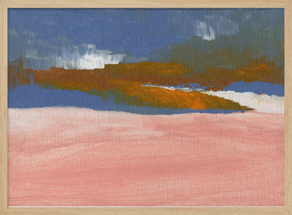 Blush Pink, Blue and Brown | Poster