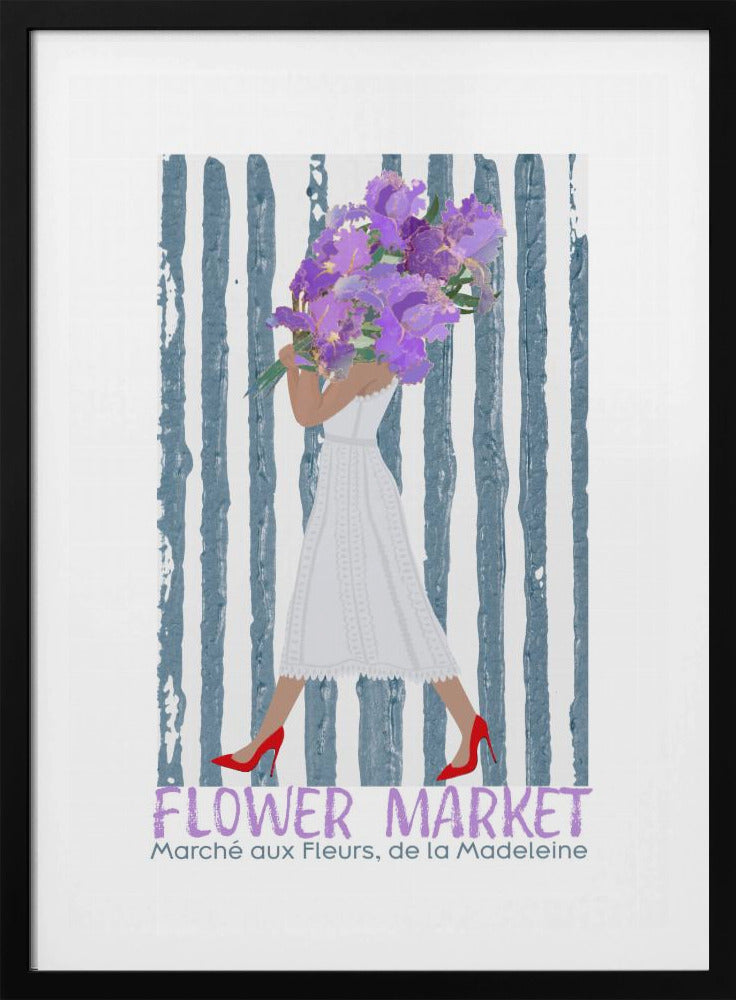 Flower Market Marche aux fleurs Paris | Poster