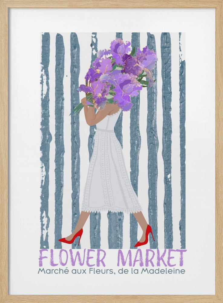 Flower Market Marche aux fleurs Paris | Poster