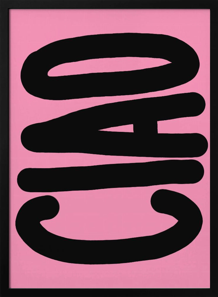 Bold Black Typography on Pink | Poster