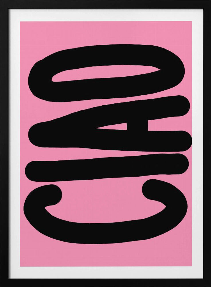 Bold Black Typography on Pink | Poster