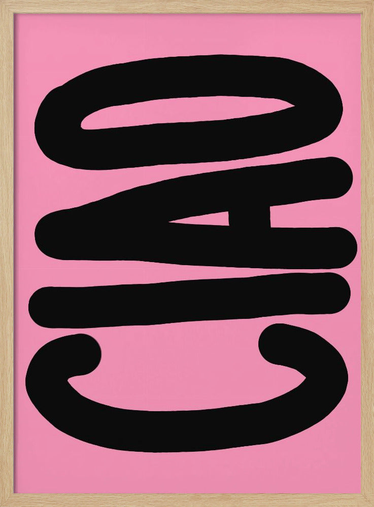 Bold Black Typography on Pink | Poster