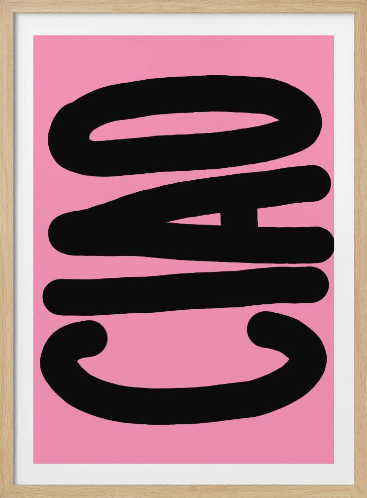 Bold Black Typography on Pink | Poster