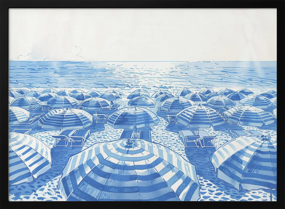 Striped Umbrellas | Poster