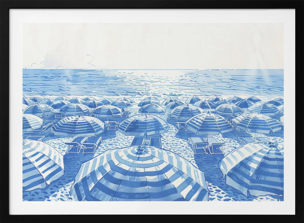 Striped Umbrellas | Poster