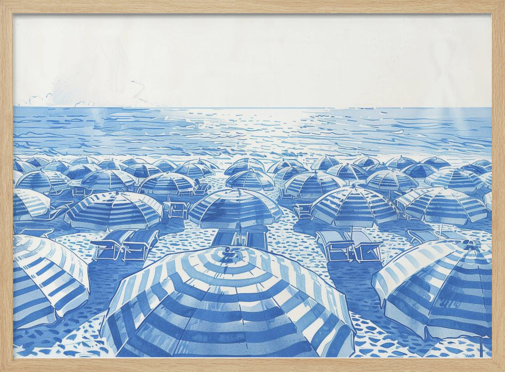 Striped Umbrellas | Poster