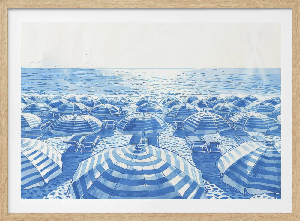 Striped Umbrellas | Poster