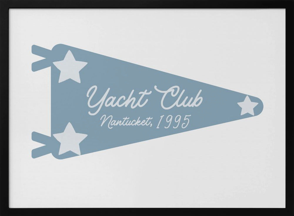 Yacht Club Blue Pennant | Poster