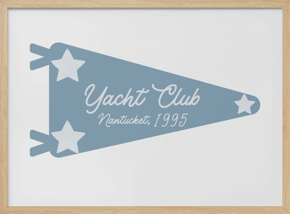 Yacht Club Blue Pennant | Poster