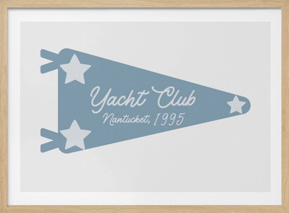 Yacht Club Blue Pennant | Poster