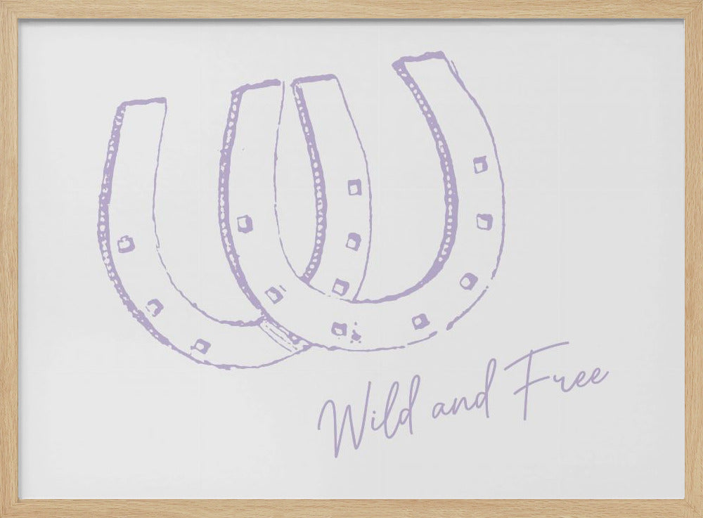 Horseshoe Wild and Free Purple | Poster