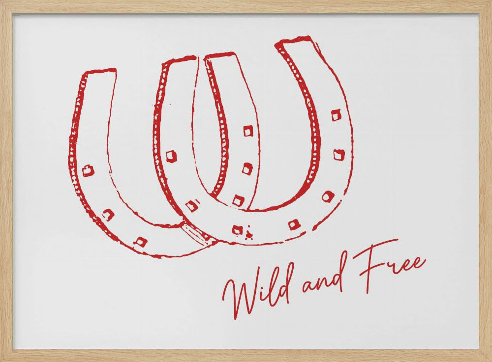 Horseshoe Wild and Free Red | Poster