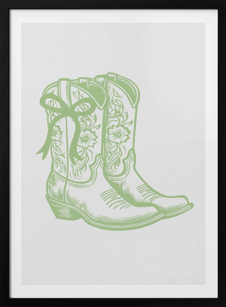 Floral Cowboy Boots | Poster