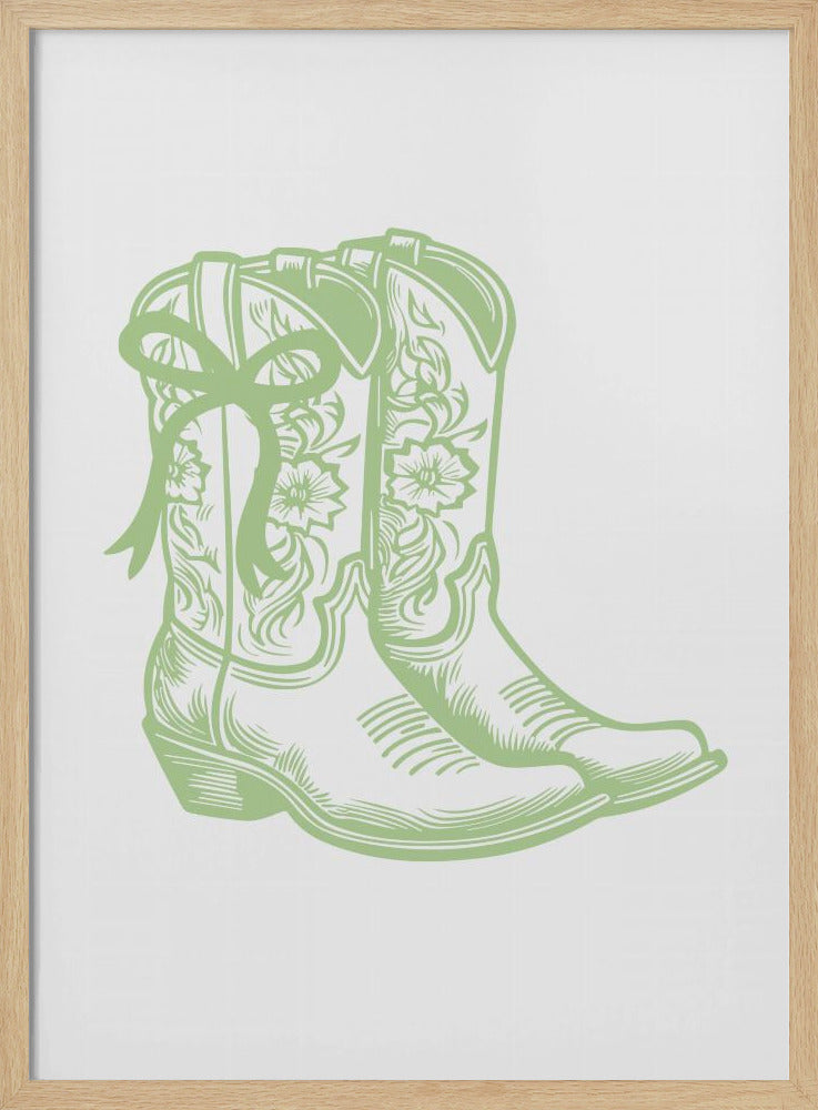 Floral Cowboy Boots | Poster