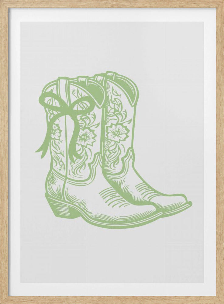 Floral Cowboy Boots | Poster