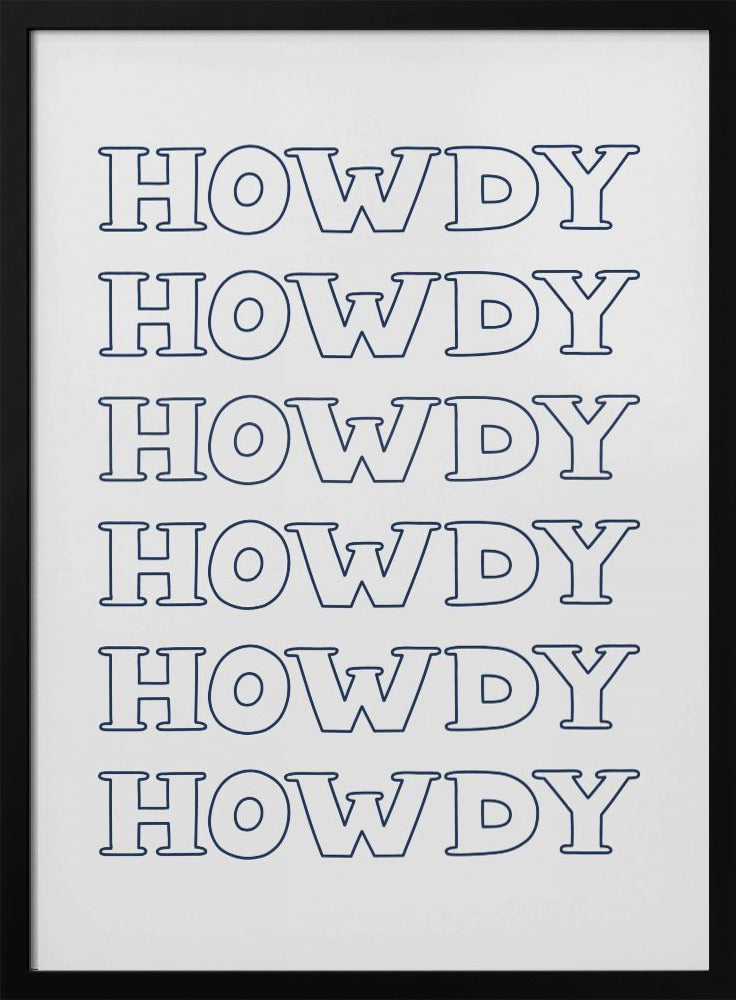 Navy Blue Howdy | Poster